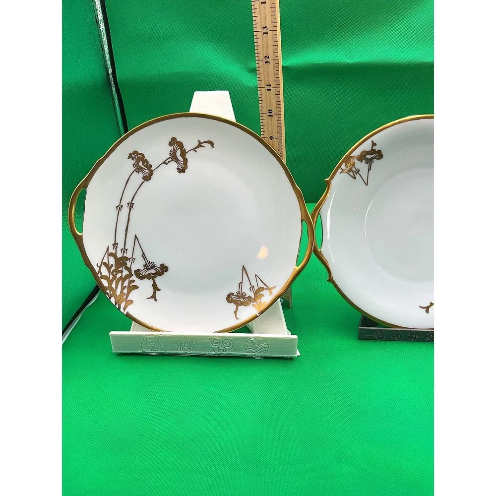 Thomas Vintage Porcelain Platter Set Gold Lily Circa 1939‎